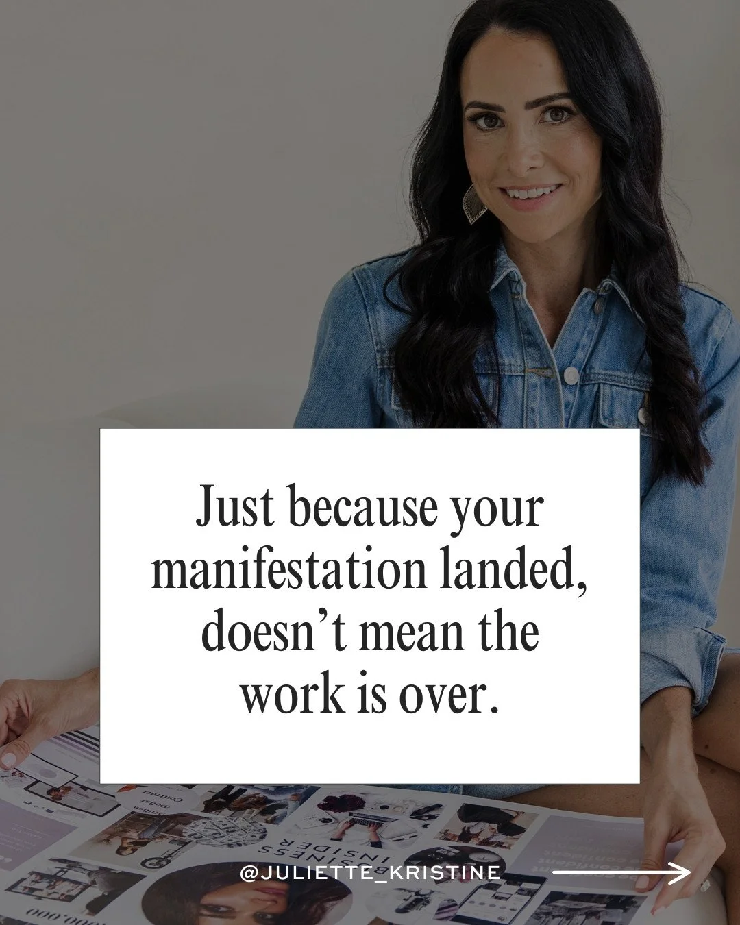 Just because your manifestation landed doesn&rsquo;t mean the work is over.⁠
⁠
The moment a desire manifests isn&rsquo;t &lsquo;the end&rsquo;, it&rsquo;s the beginning of the next layer of creation.⁠
⁠
You don&rsquo;t stop manifesting once you open 