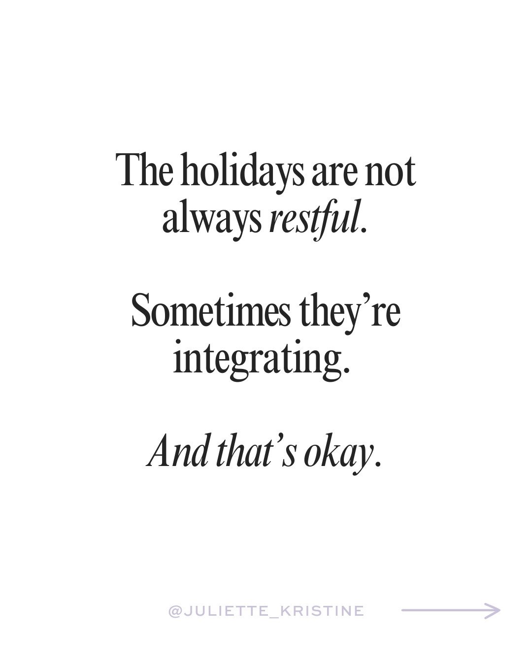 I&rsquo;ve been asked a lot recently whether I&rsquo;m taking time off over the holidays.⁠
⁠
The truth is, December and January are often some of the most busy months of the year for me, both personally and professionally.⁠
⁠
With two young children,