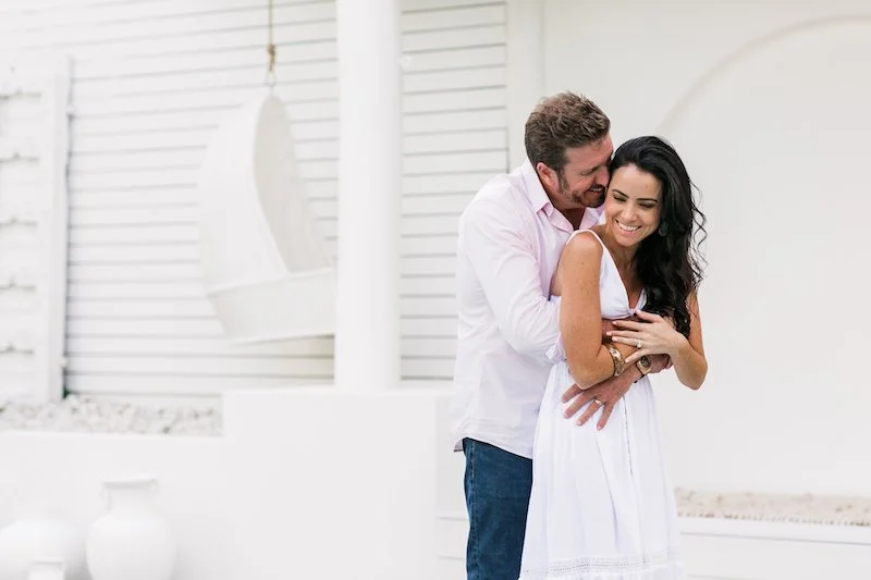 A picture of Manifestation Coach Juliette Kristine and her partner having manifested their loving relationship through manifestation and using specific stones and crystals.