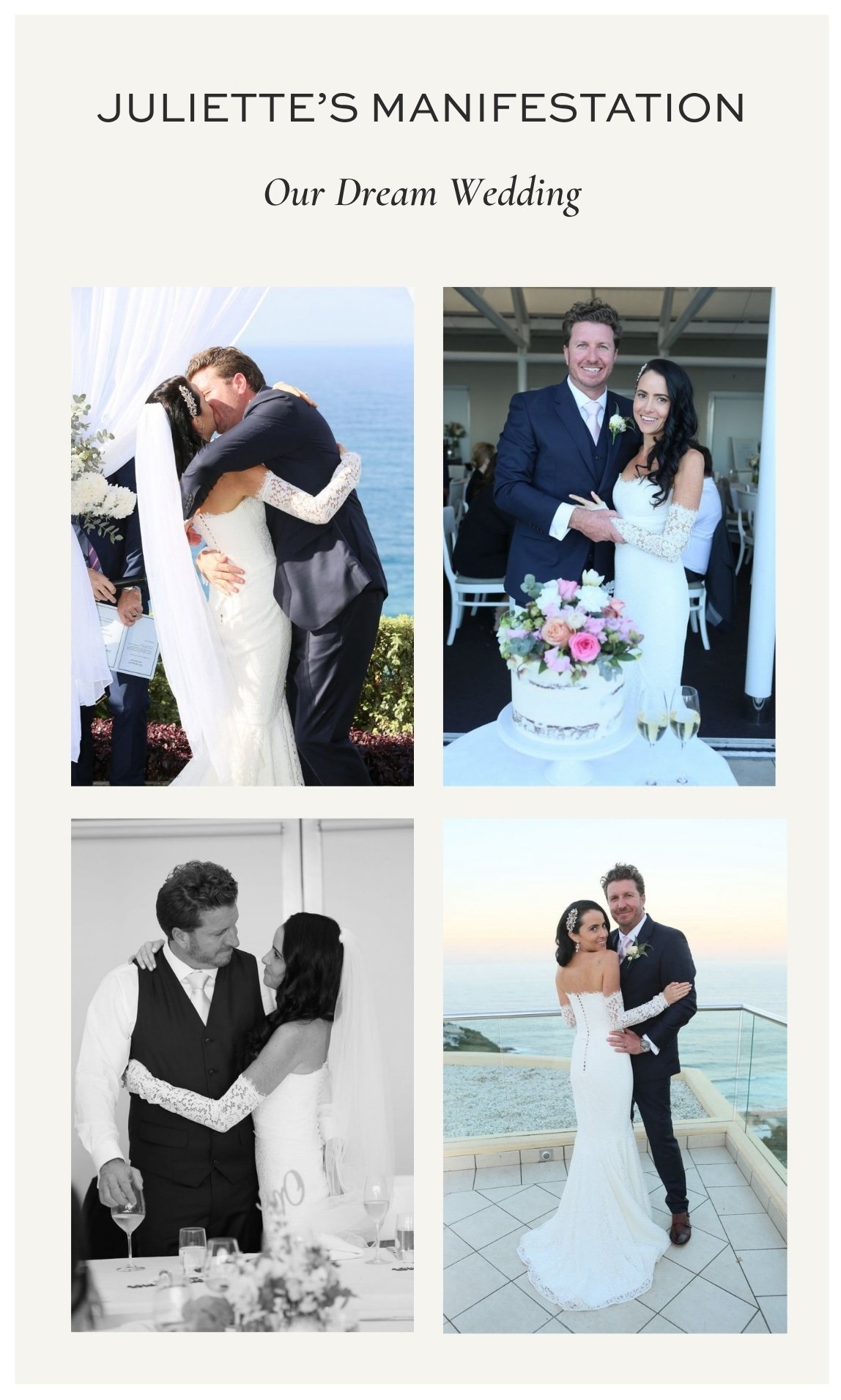 Wedding photos from Juliette Kristine's dream wedding day, the culmination of manifesting love and marriage using The Surrender Approach