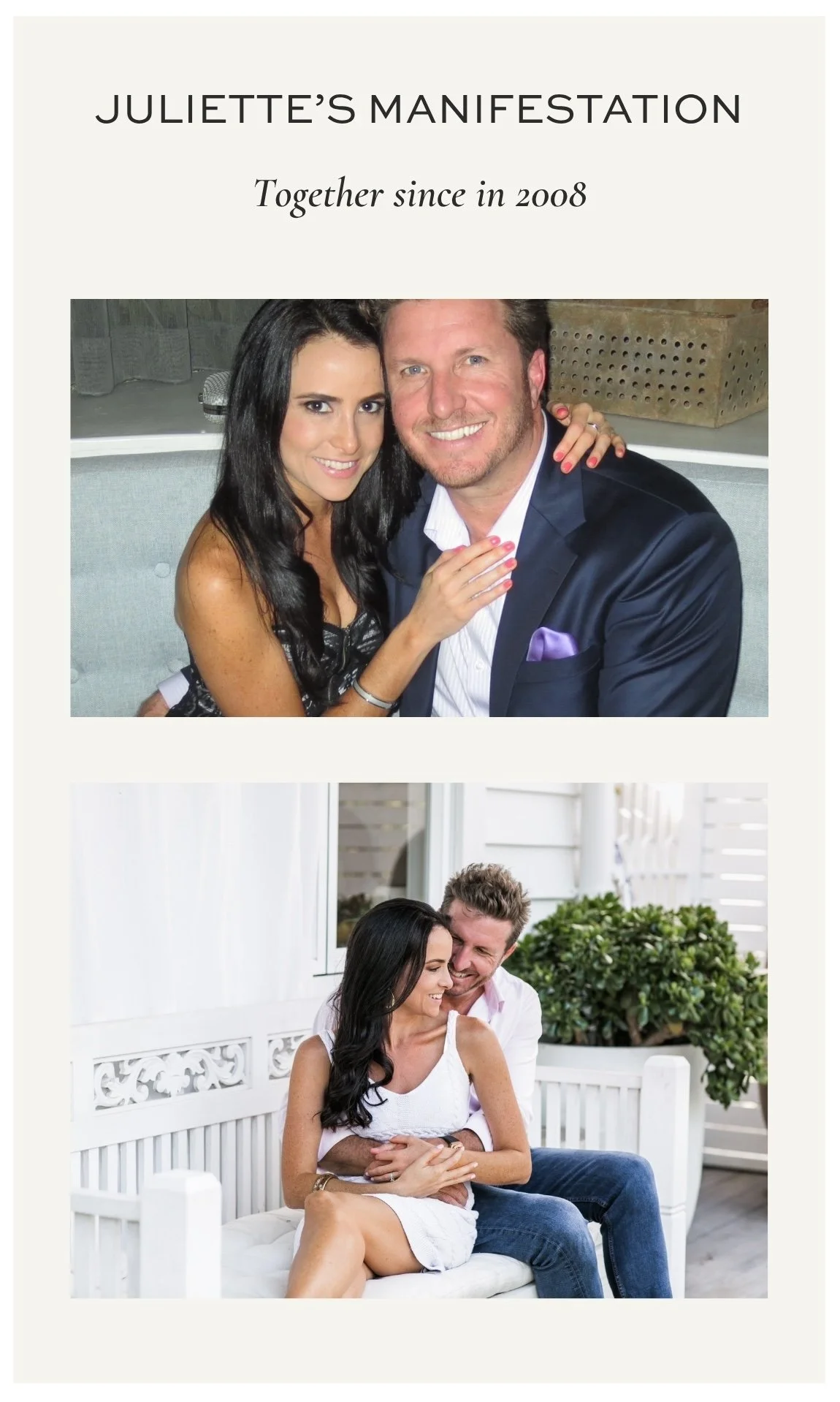 Juliette Kristine with her husband David, an example of manifesting love and calling in a soulmate, together since 2008 through the energy work she teaches inside The Surrender Approach