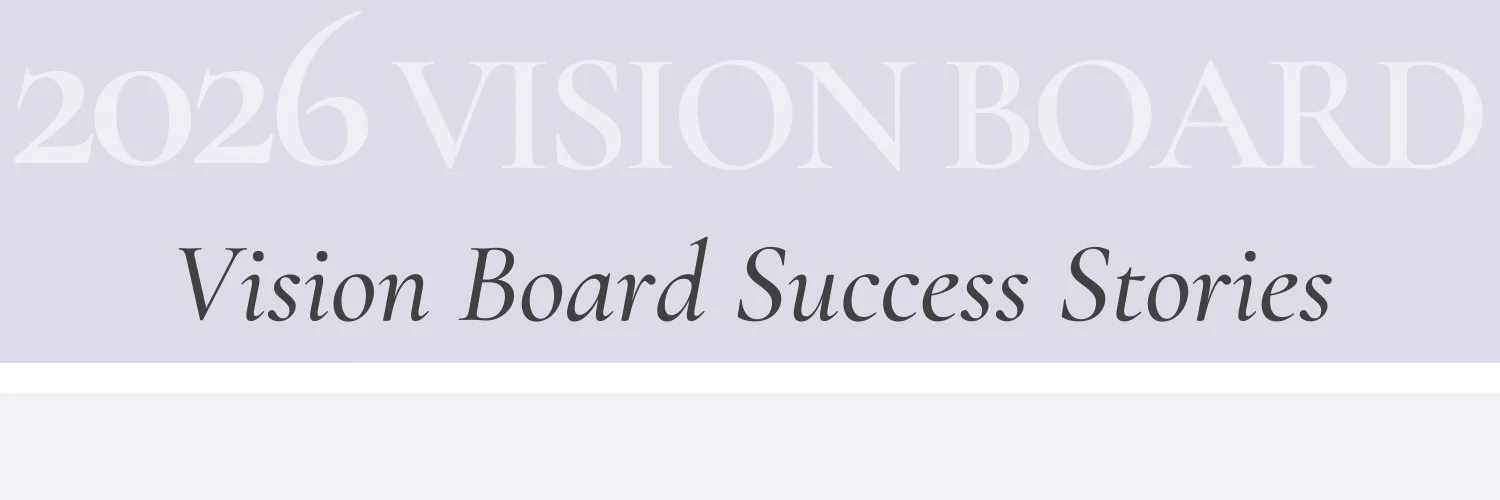 Section header for a 2026 vision board guide: Vision Board Success Stories
