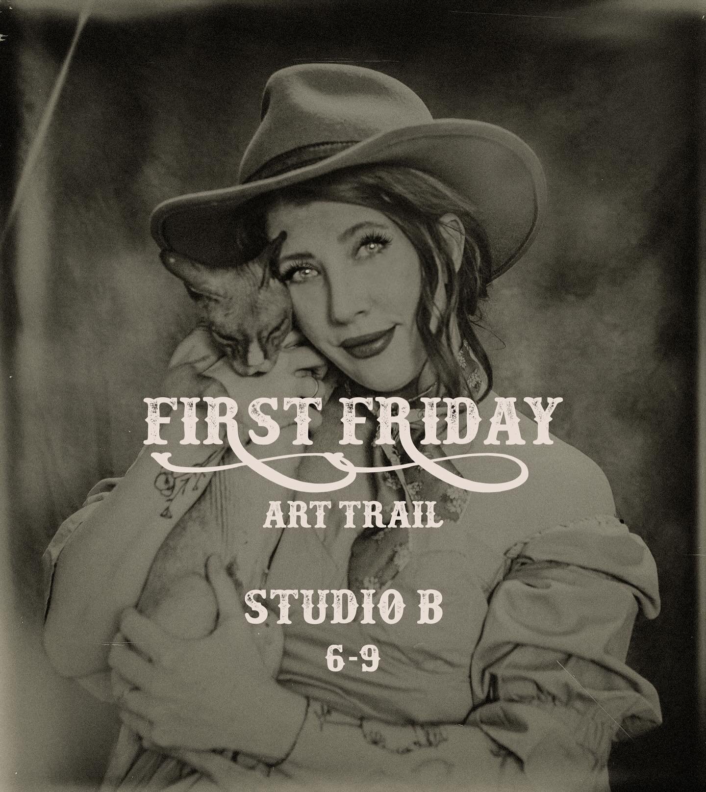 ✨$5 B&amp;W portraits ✨

It&rsquo;s First Friday Art Trail daaaaay! 
Holy moly I missed you guys last month. 

I will be up at the studio from 6-9 doing my usual tintype style portraits for $5 (digital image included, print may be purchased separatel