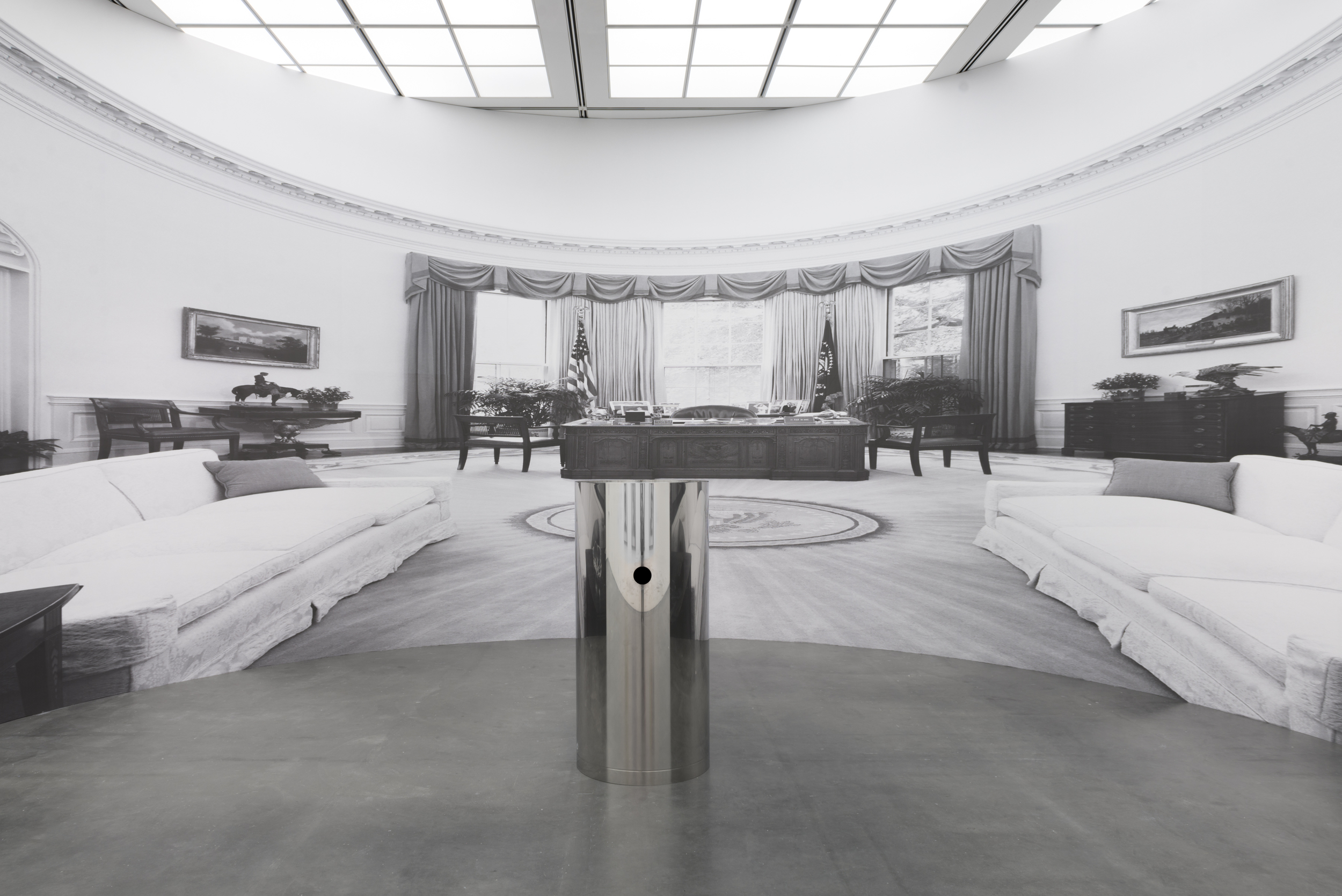 Installation view, Kathryn Andrews: Run for President , MCA Chicago, Nov 21, 2015—May 8, 2016. Photo: Nathan Keay, © MCA Chicago