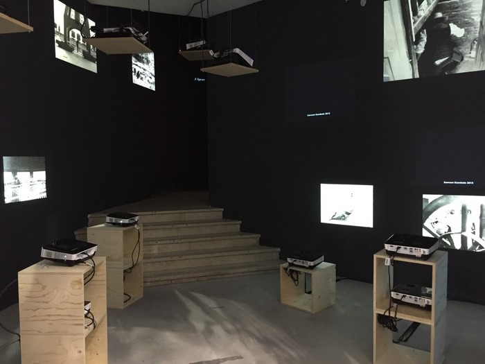 Samson Kambalu, Nyau Cinema (Hysteresis ), Installation view in All the World’s Futures , 56th Venice Biennale, 2015