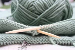 Em’s Knits: 8-ply WGW in silver wattle.