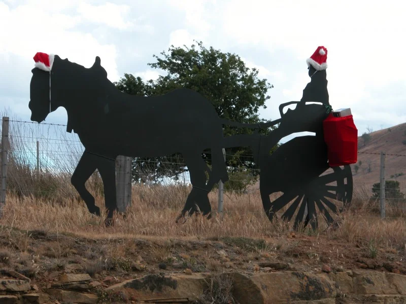 All dressed up…Midland Highway art on my boundary
