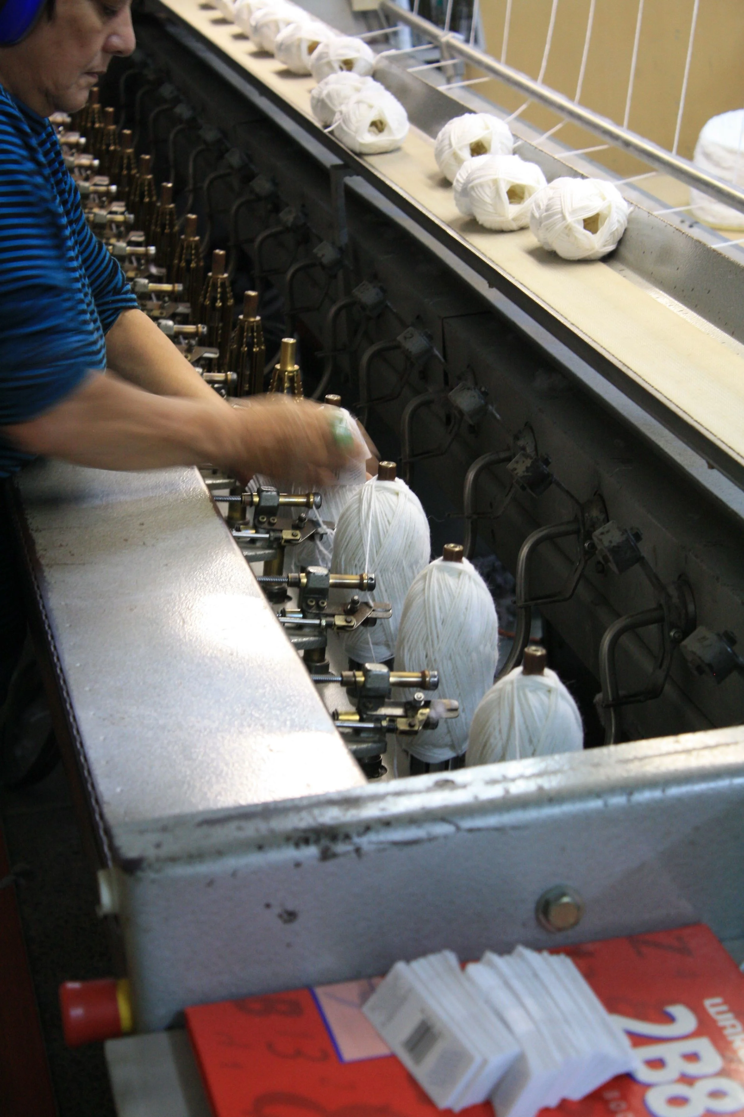 Balls coming off the spindles