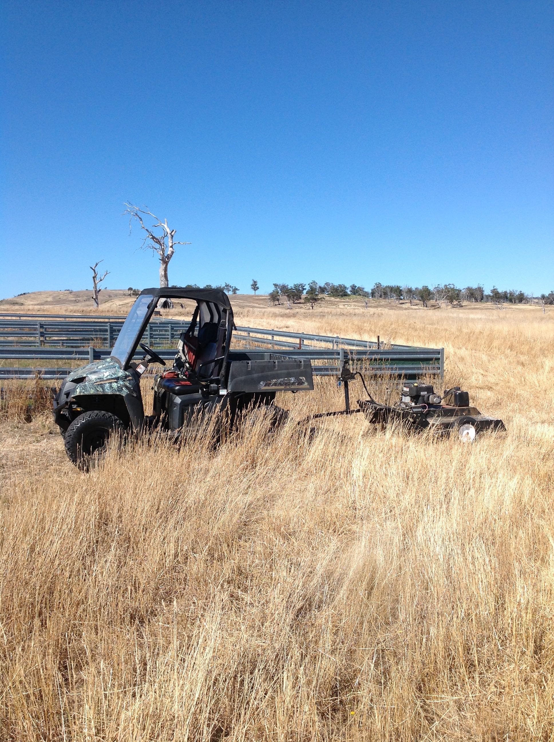 The Polaris with the little slasher behind it.