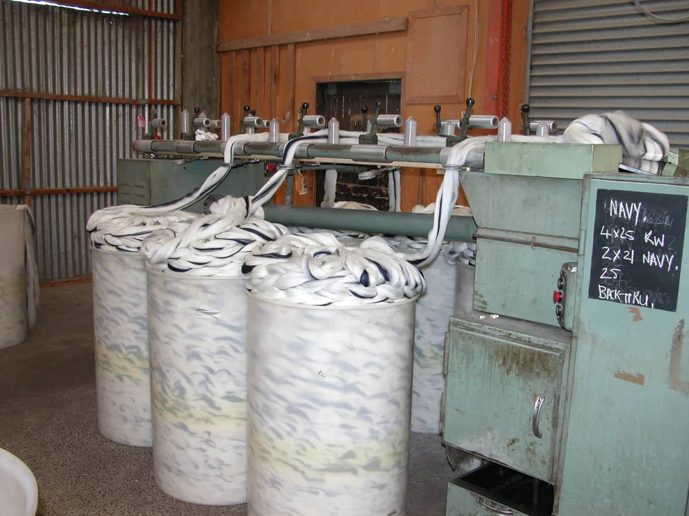 Blending in the gilling machine. 