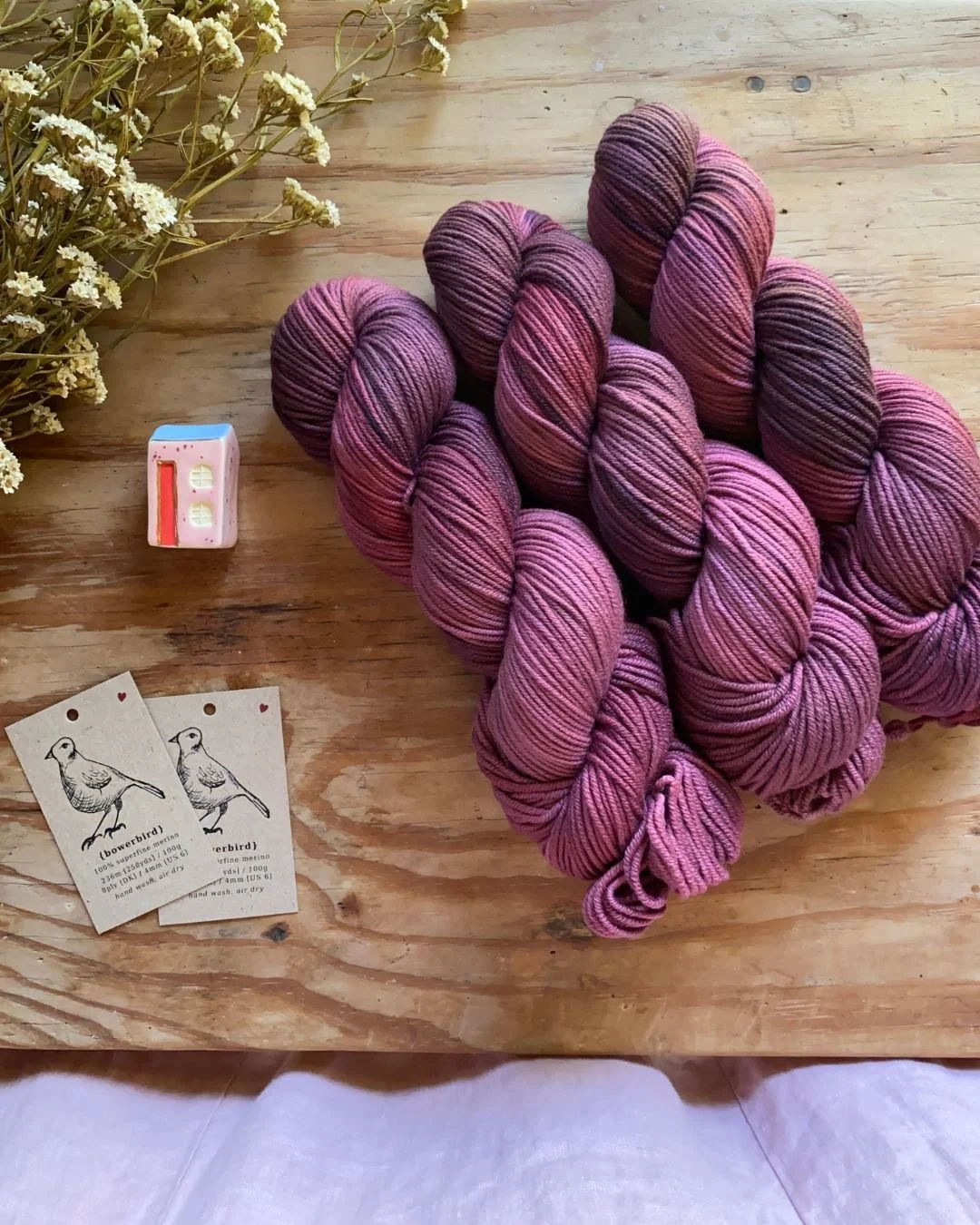 Quiet and Stillness hand dyed yarn bowerbird3.jpg