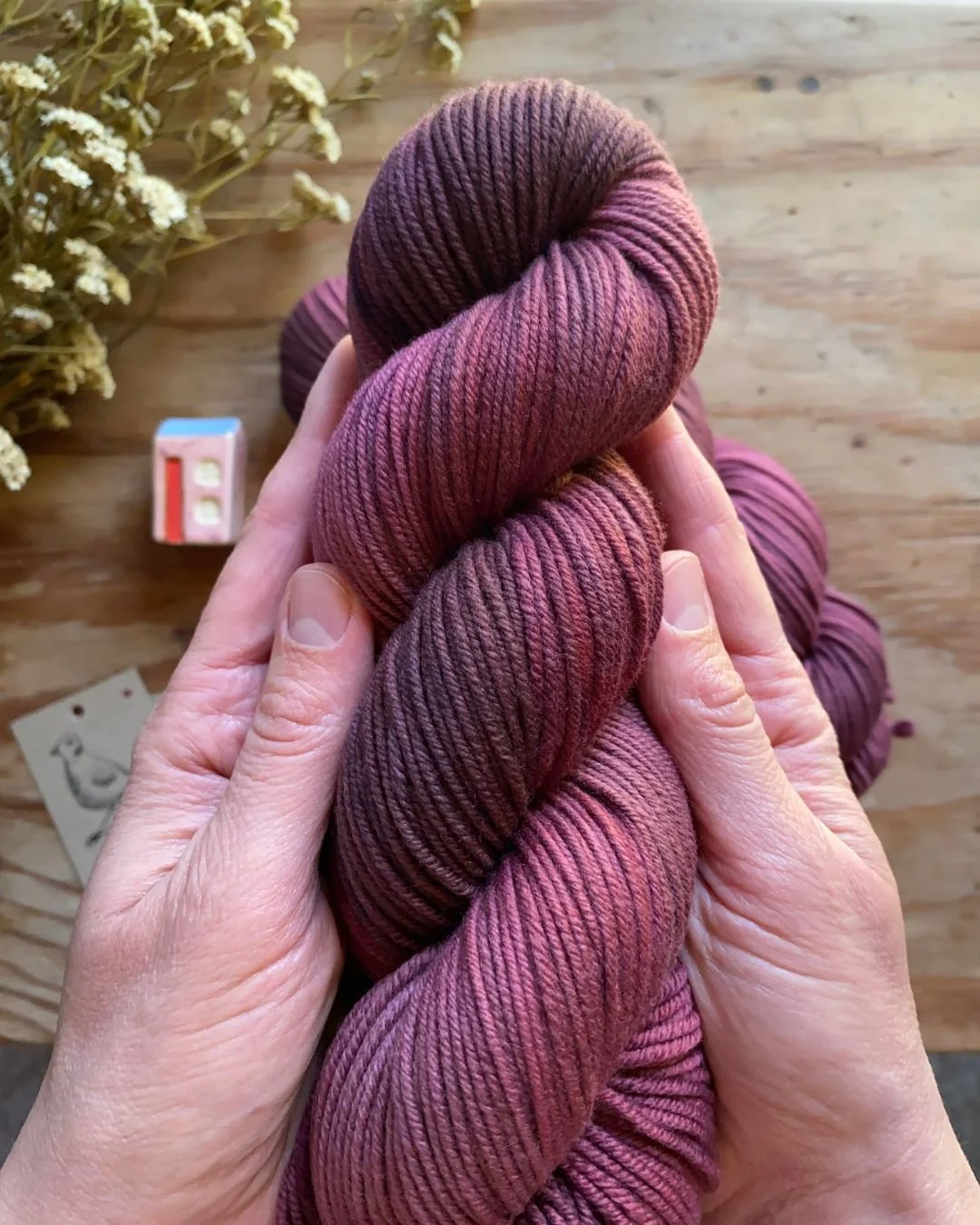 Quiet and Stillness hand dyed yarn bowerbird2.jpg