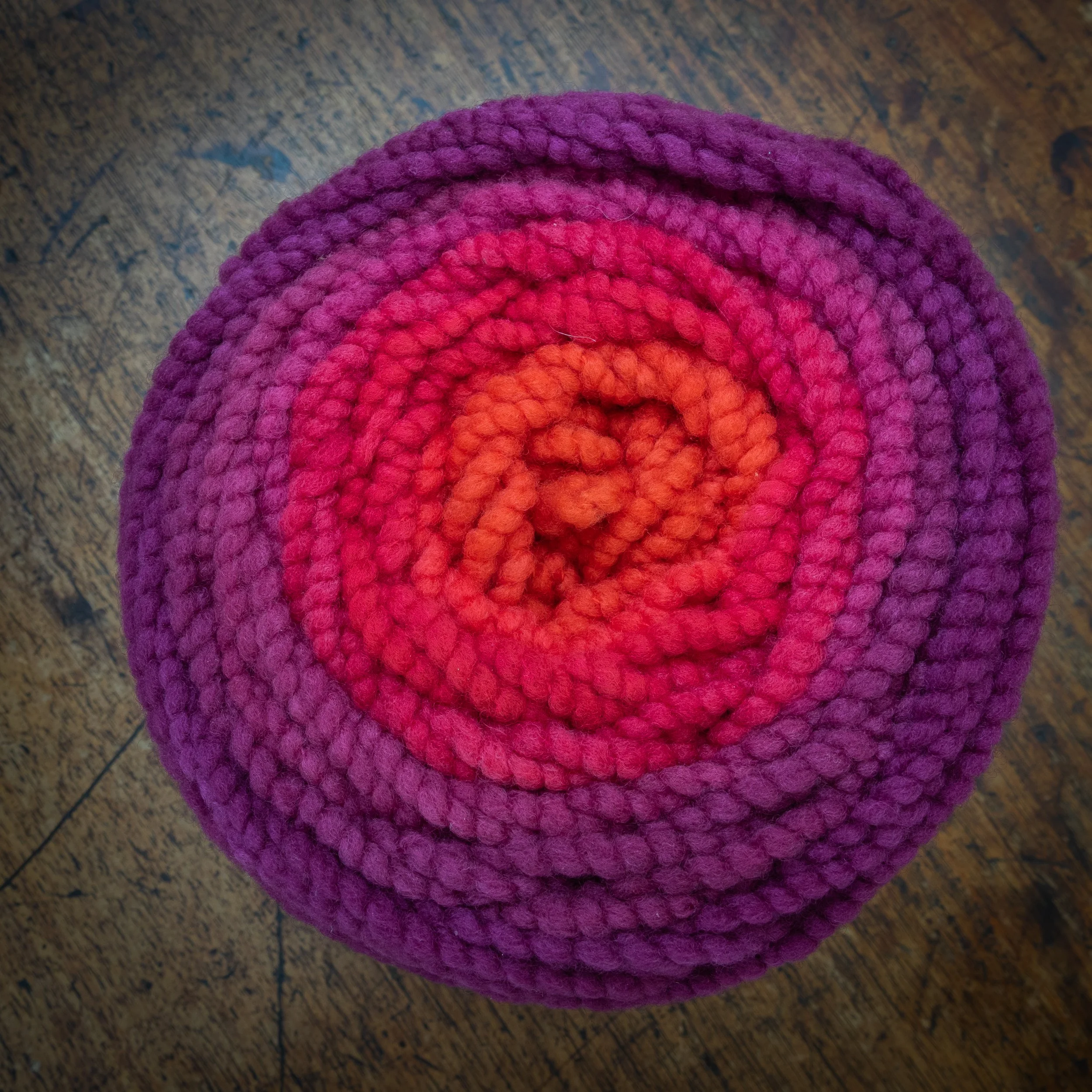 12 ply Boucle Yarn Red Sundew