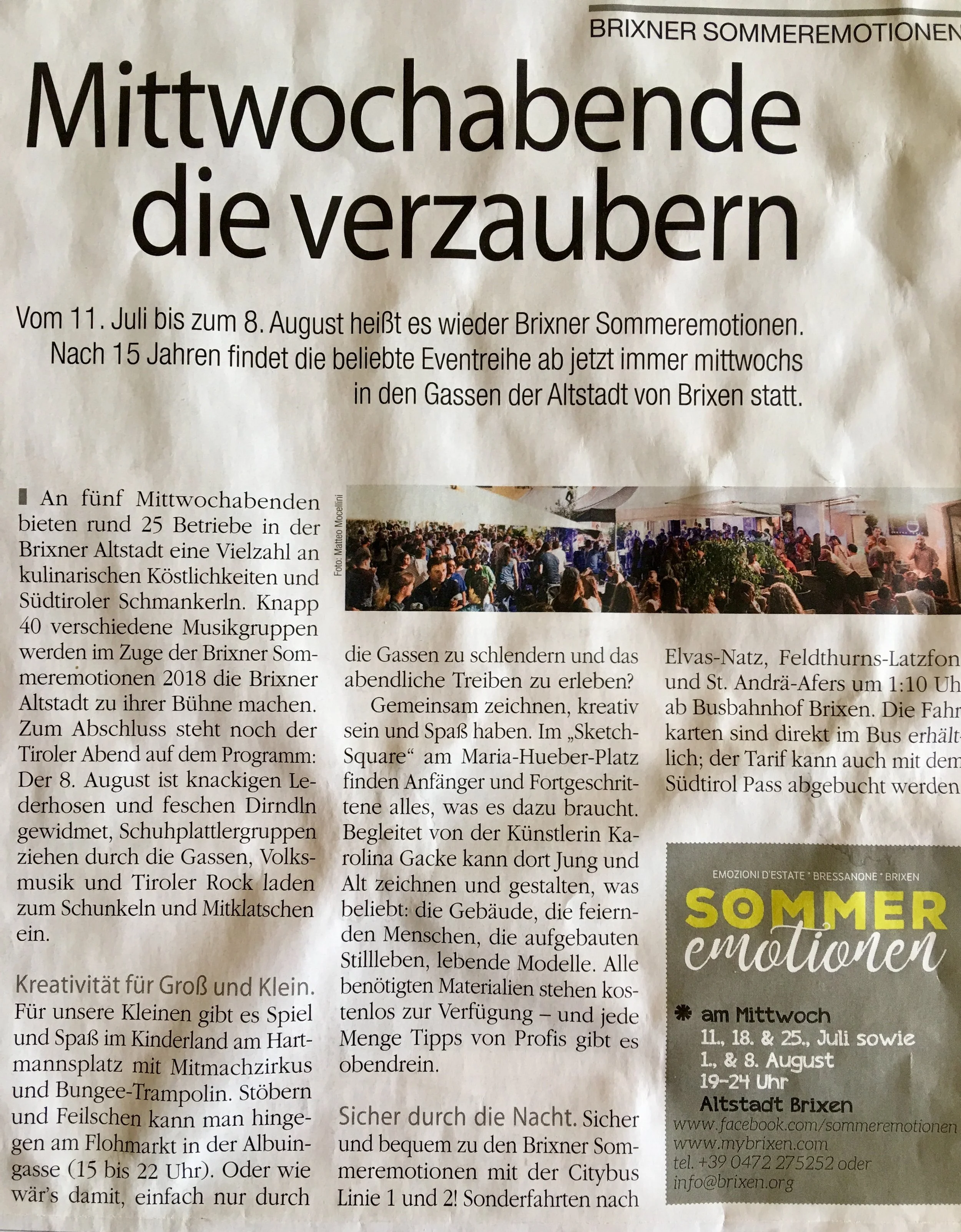 Der Brixner -  Sketch Südtirol at the Summeremotionen 