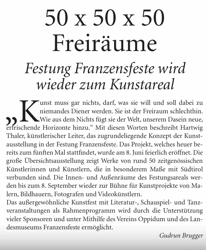 Mentioned in “die Südtirolerin”.