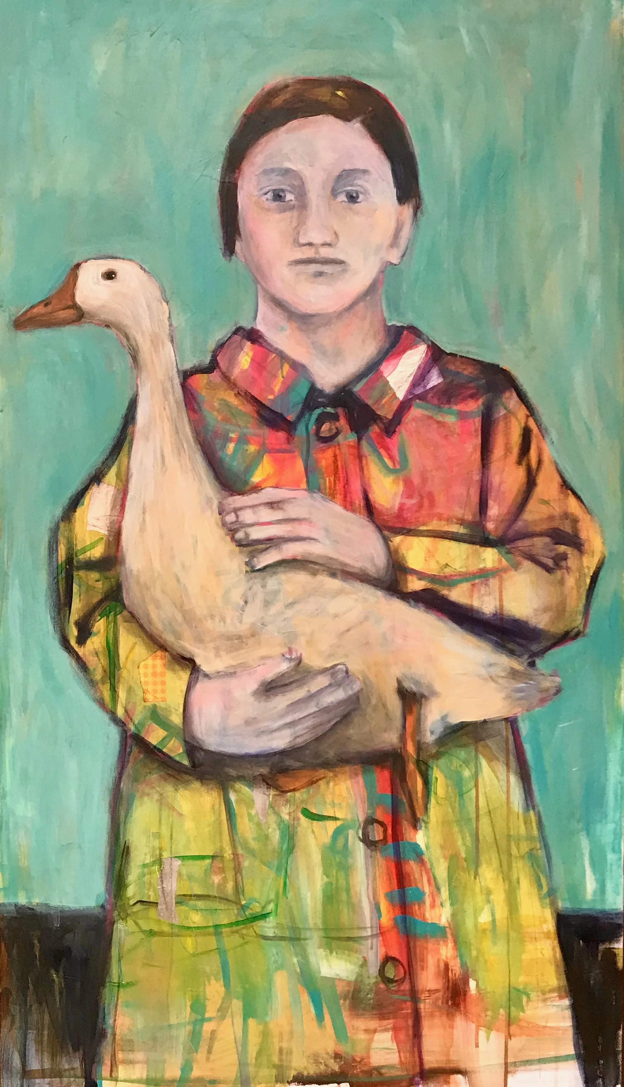 Frida and Botero with their Goose