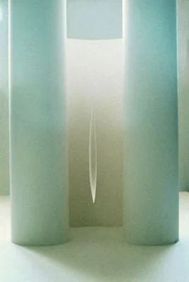 Aili Vint MAXIMALLY MINIMAL 1994, 3D graphics, papers was exhibited in Osaka Graphic Triennale'94