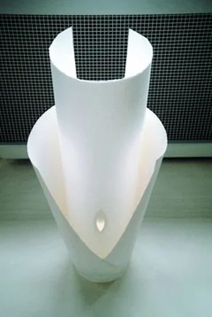 Aili Vint GLOW OF LIGHT ON PAPER , 1995, sculpture of paper. Was exhibited at the Osaka Sculpture Triennale' 95