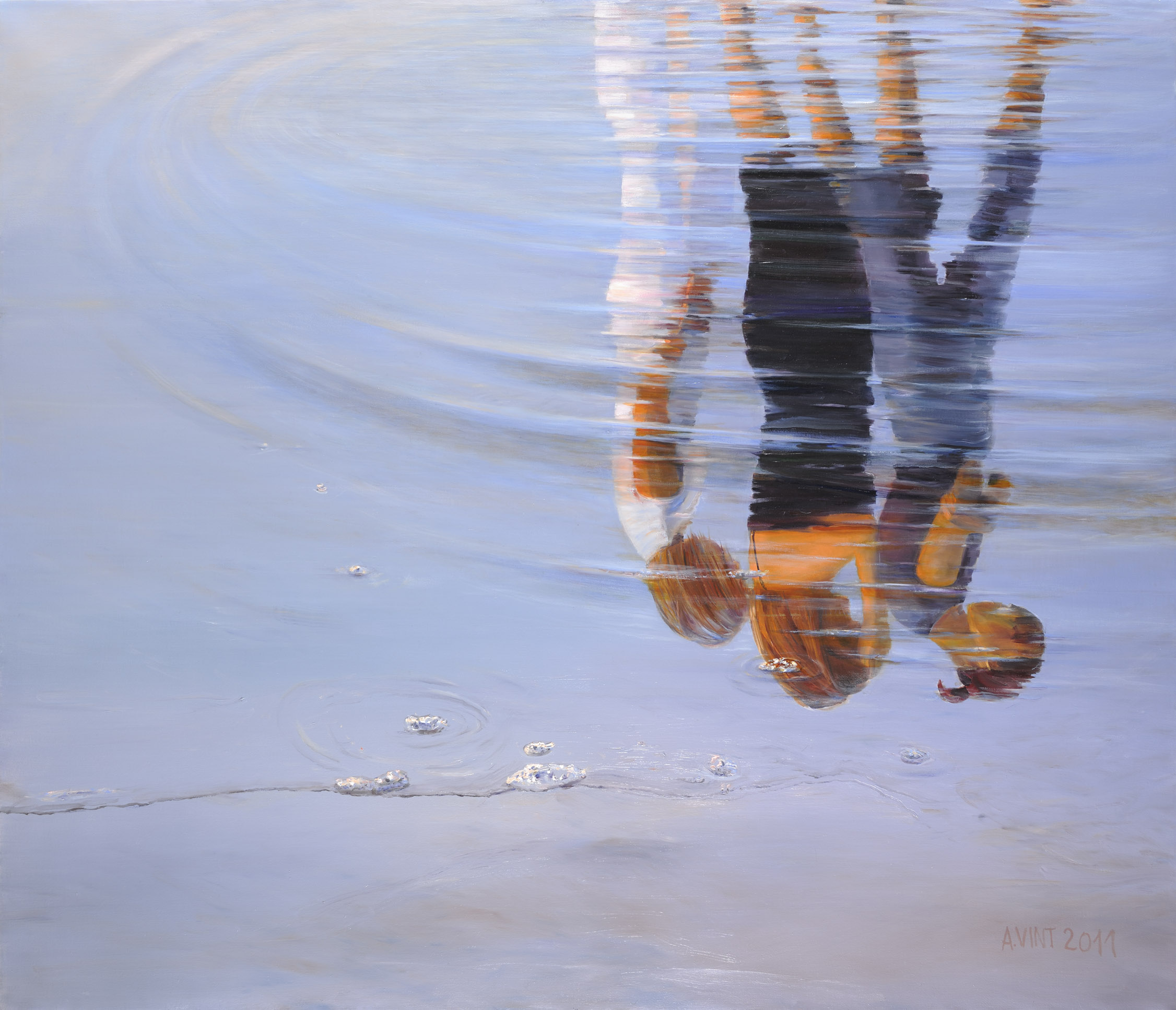 XXI Girls Mirrored in the Water  2011 oil on canvas  150 x120 cm_ATD2845.jpg