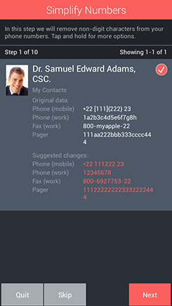 Contacts Optimizer — MOBILedit