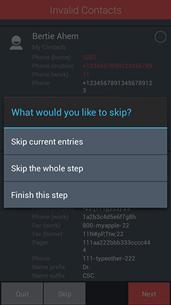 Contacts Optimizer — MOBILedit