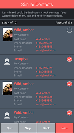 Contacts Optimizer — MOBILedit