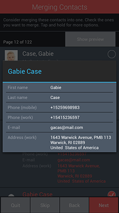 Contacts Optimizer — MOBILedit