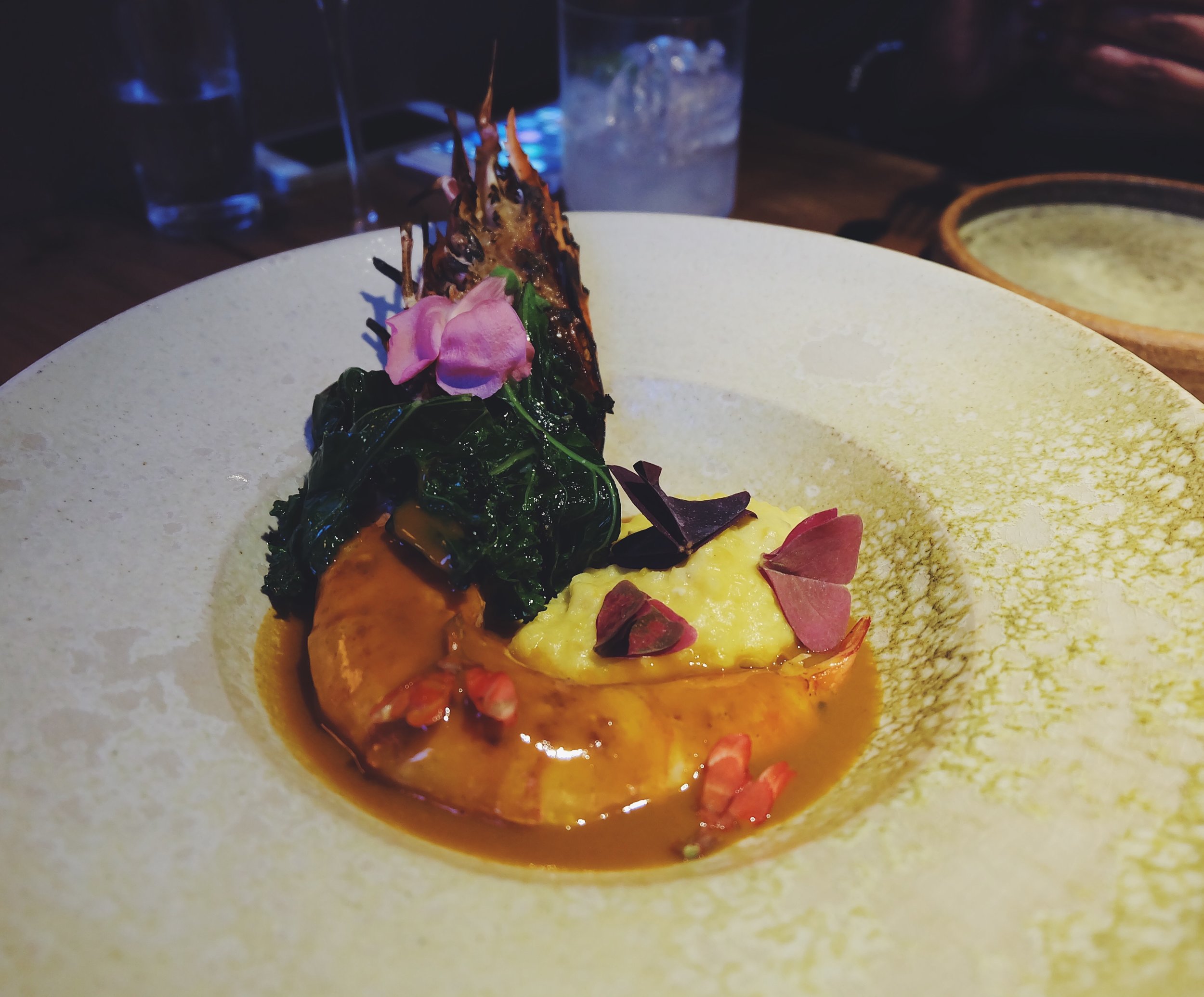 Wild Nigerian Tiger Prawn with Banga Bisque (£29)