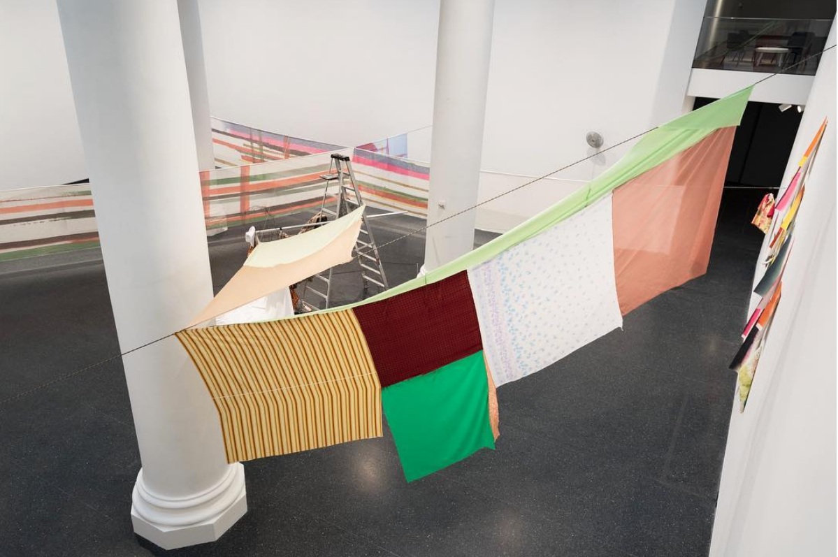 Installation View of Lemme Walk Across The Room: Tessuti Raponi (Cia Milano) , 2018 Jonathan Dorado/ Courtesy of Brooklyn Museum