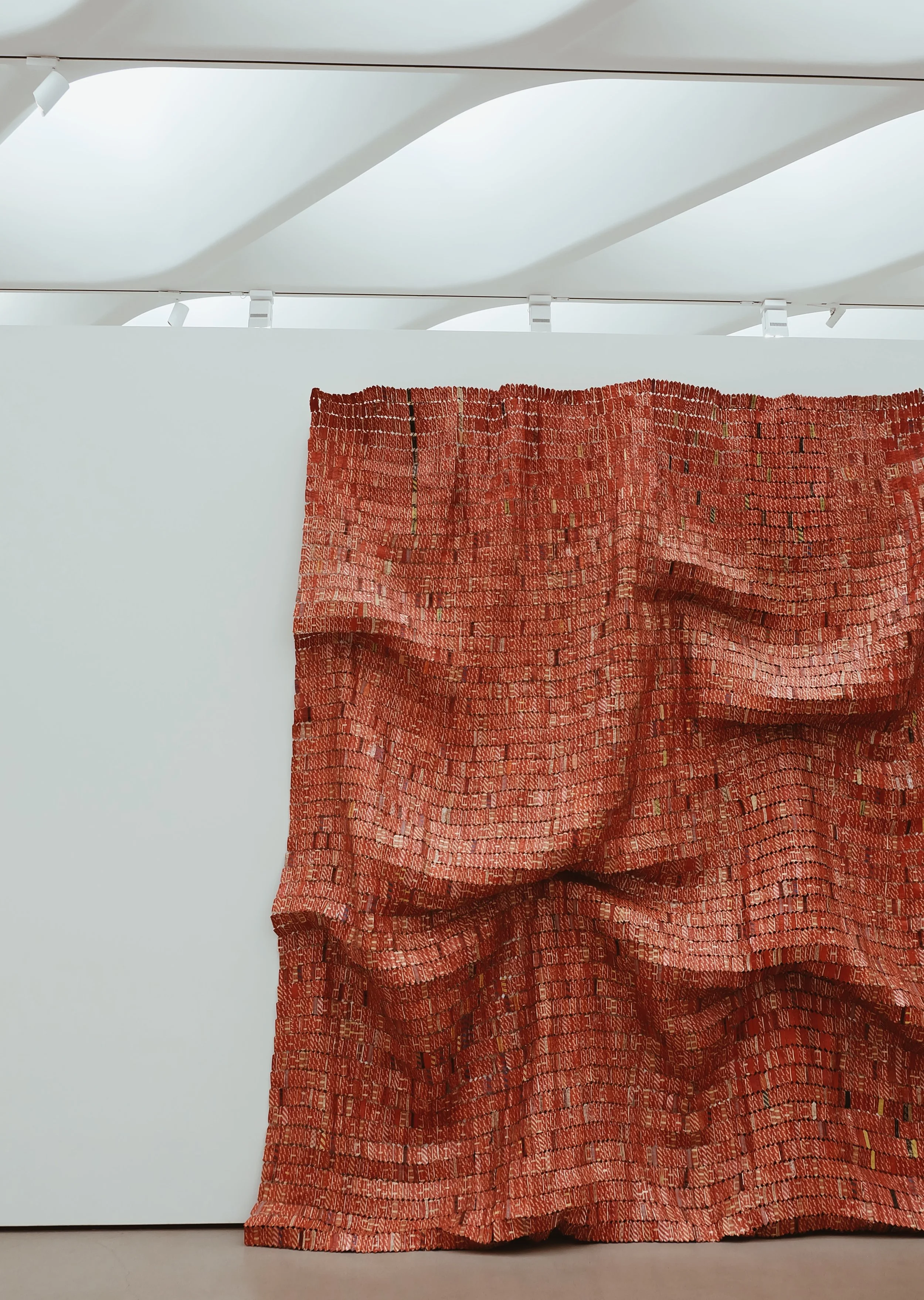 El Anatsui, Red Block, 2010 at Broad Museum
