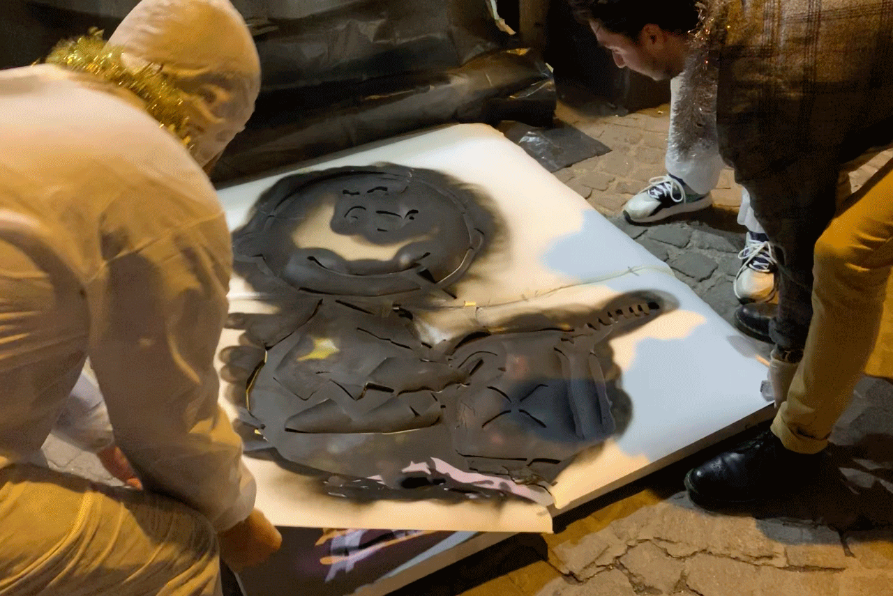 after Banksy