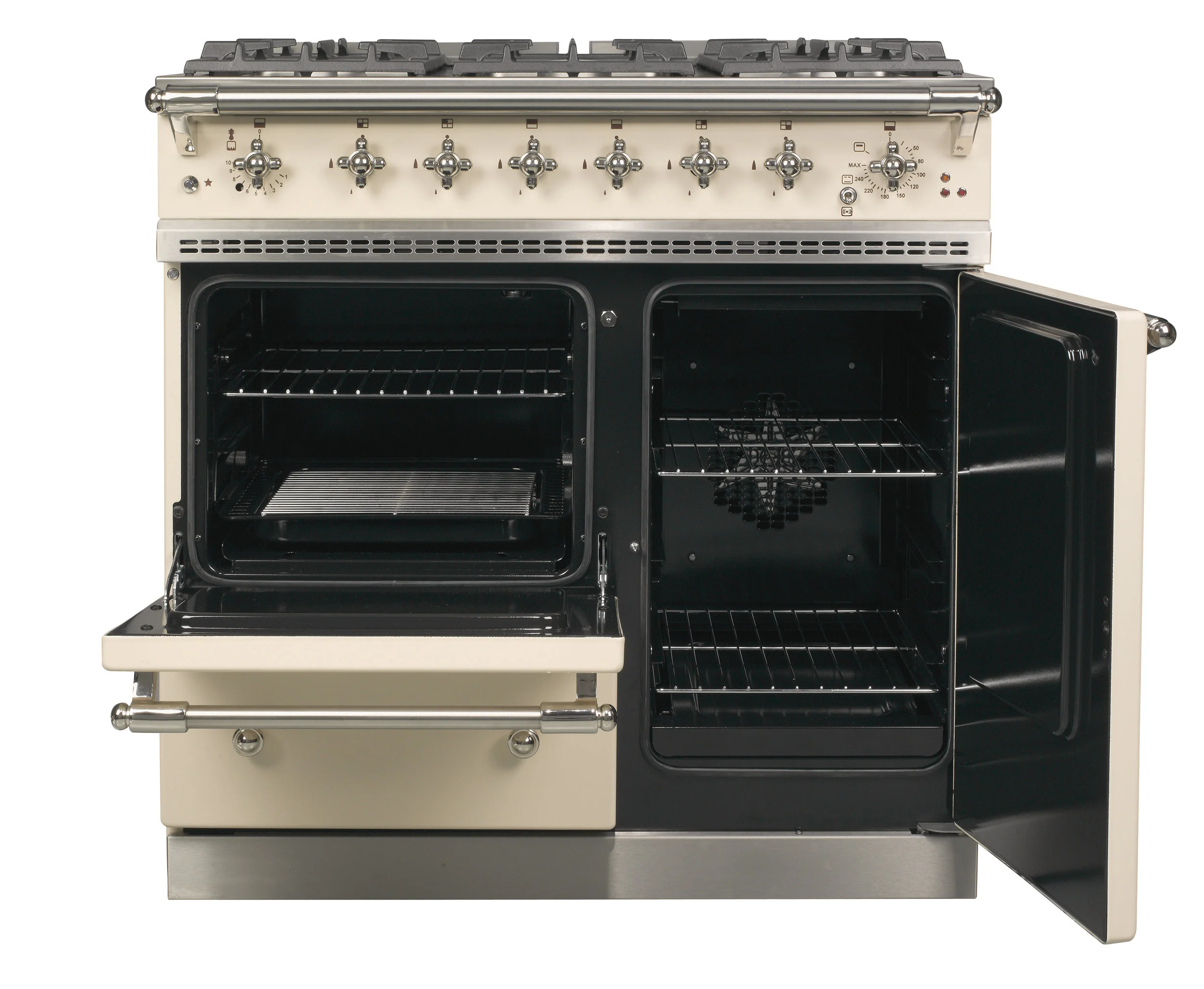 Beaune in English Cream with Chrome Trim Open Ovens