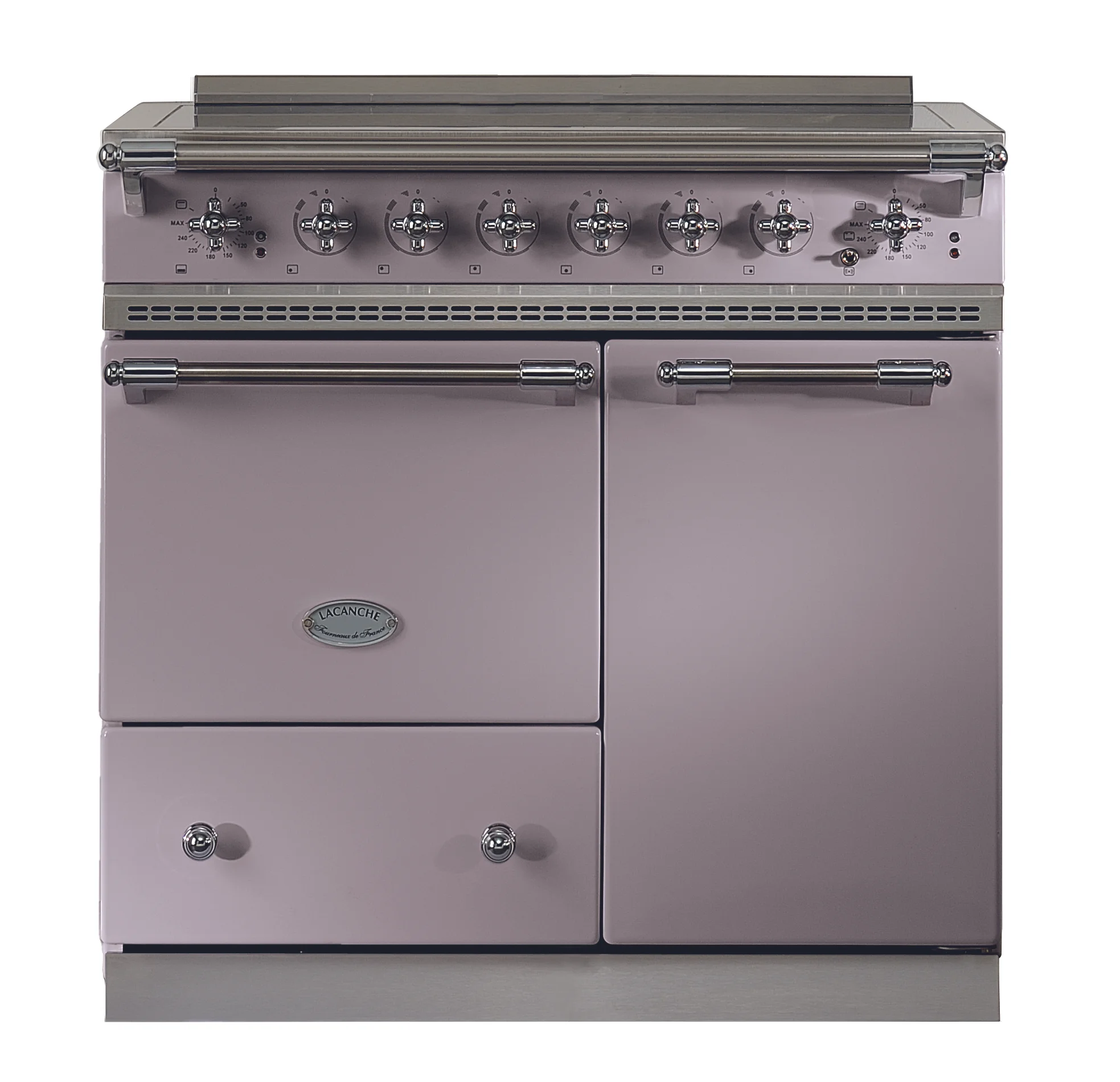 Beaune in Rose Quartz with Chrome Trim