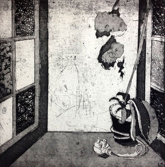 I-plant Series, (2015) etching with aquatint (square A5)