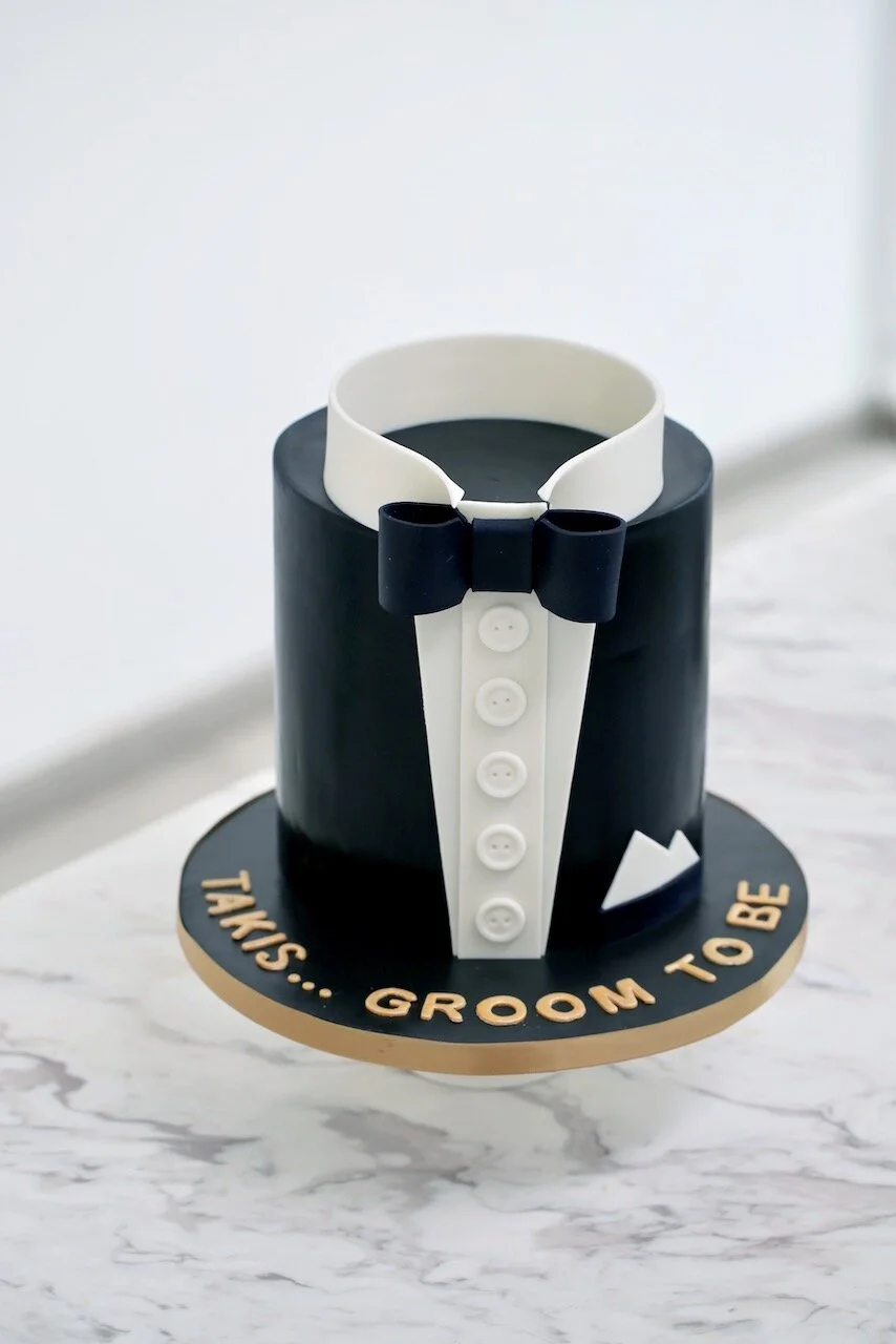 James Bond Suit Business Man Tuxedo Gentleman Birthday Cake Limassol Cyprus Order Buy