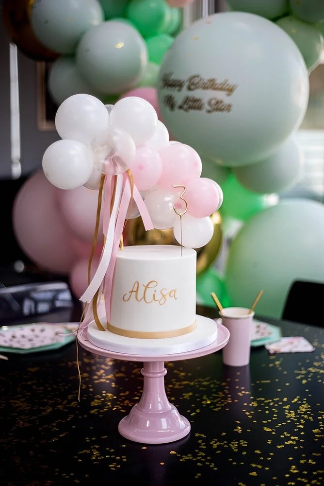 Minimalist Balloon Birthday Cake Limassol Cyprus Order Buy