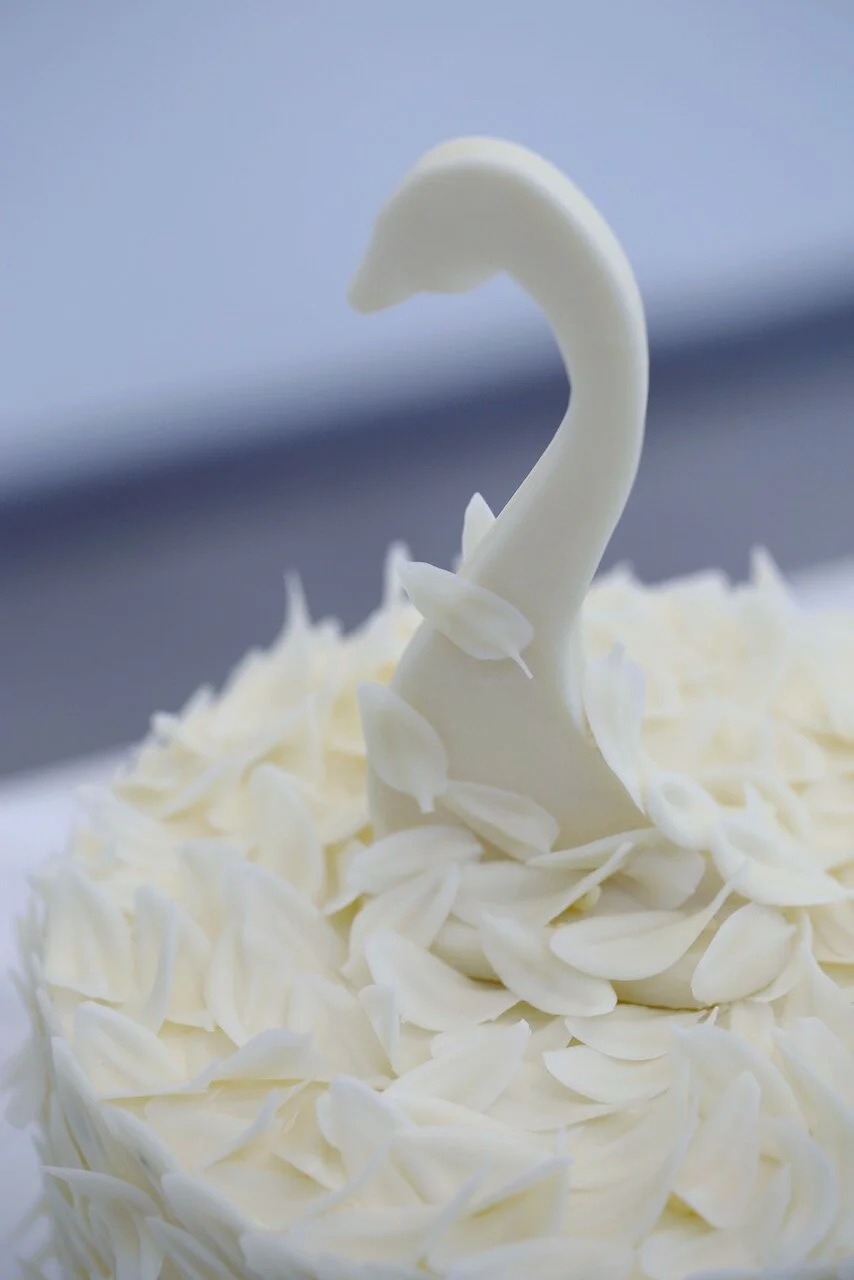 Swan White Chocolate Birthday Cake Limassol Cyprus Order Buy