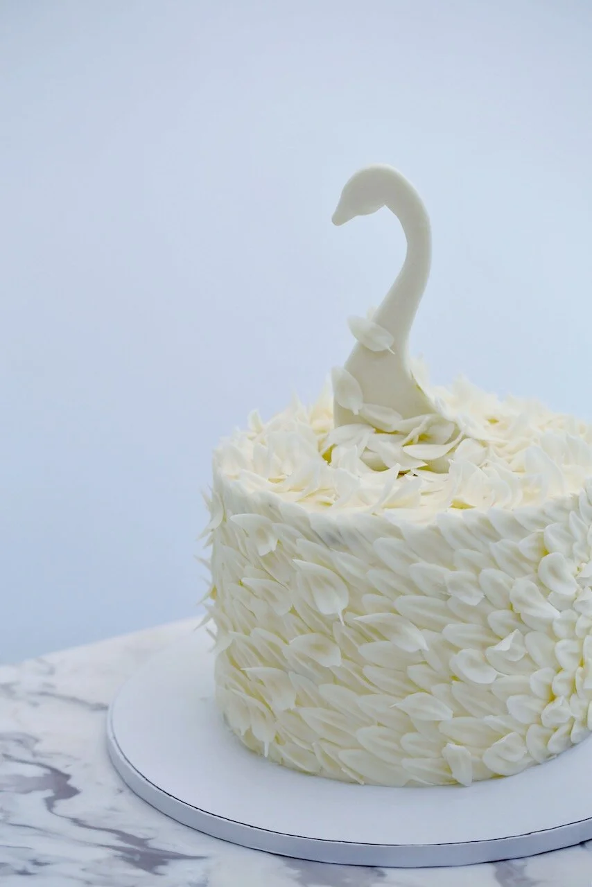 Swan White Chocolate Birthday Cake Limassol Cyprus Order Buy