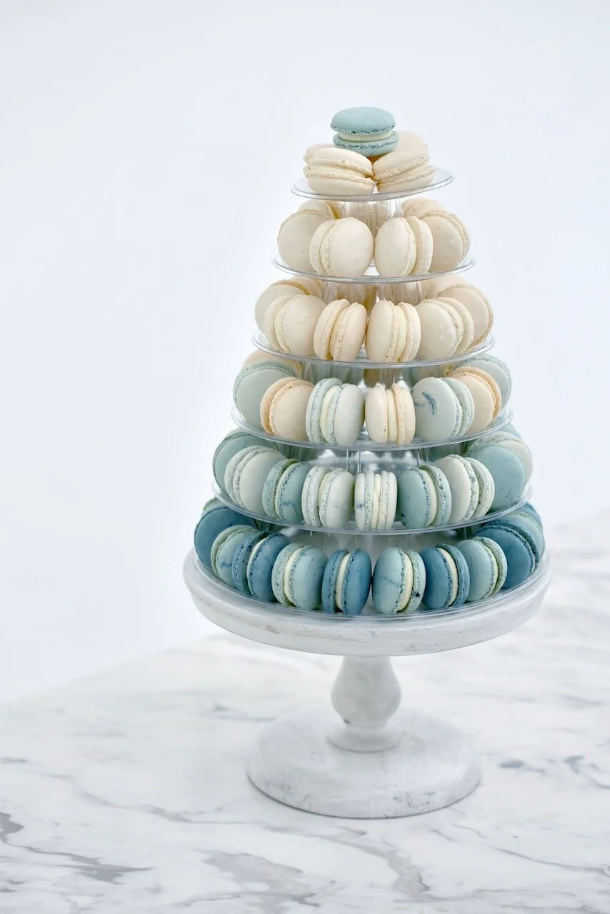 Blue Macaroon Tower Birthday Cake Limassol Cyprus Order Buy