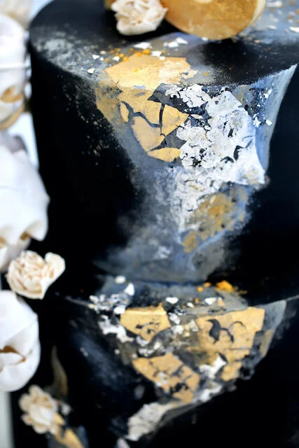 Black Gold Marble Birthday Cake Limassol Cyprus Order Buy