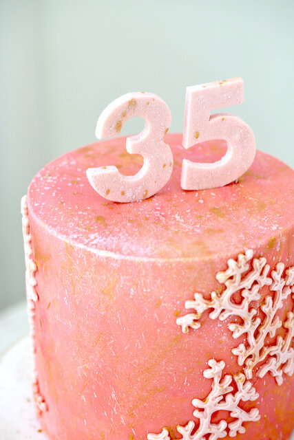 Coral Wedding Anniversary Cake Limassol Cyprus Order Buy