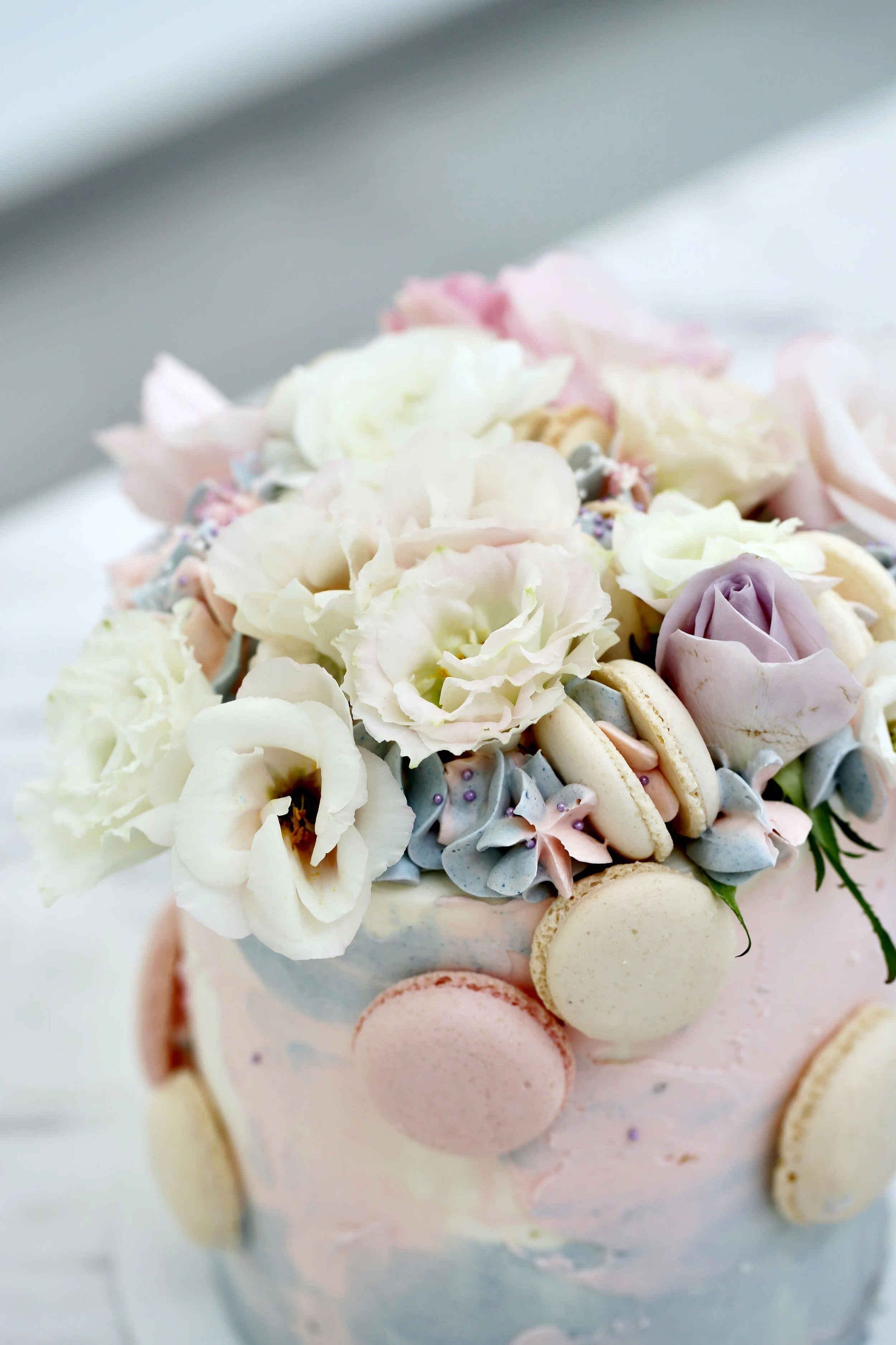 Baby Girl Fresh Flower Birthday Cake Limassol Cyprus Order Buy