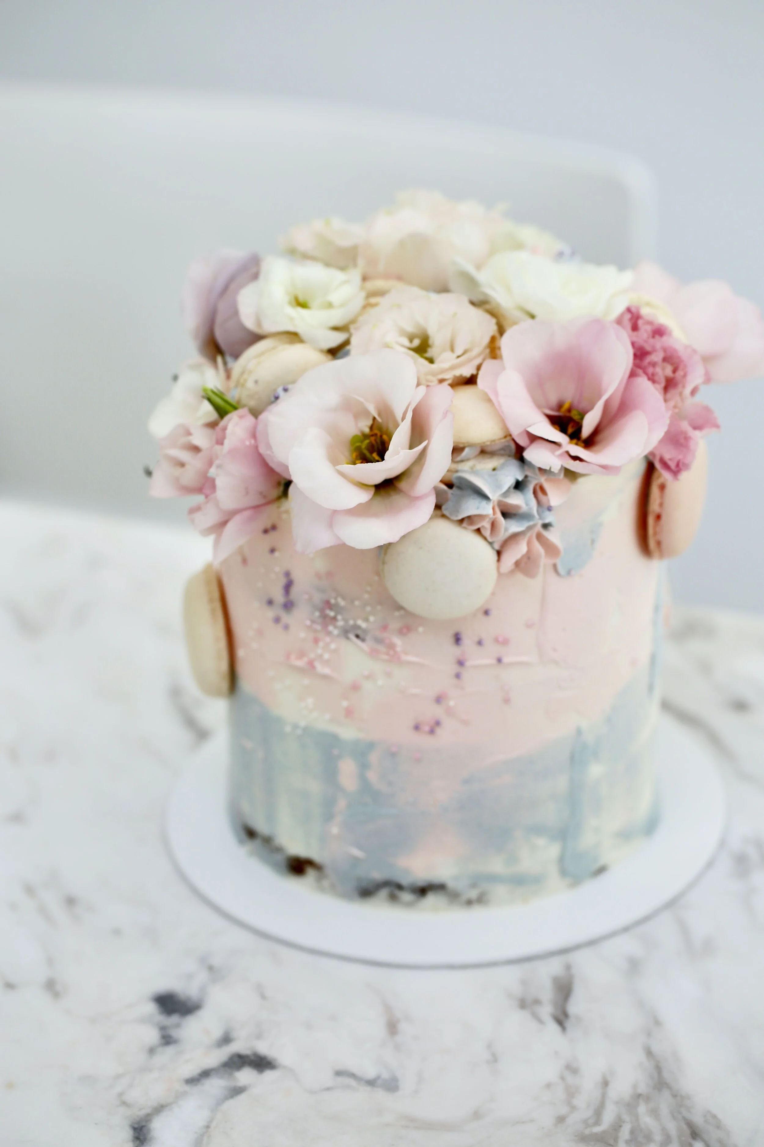 Baby Girl Fresh Flower Birthday Cake Limassol Cyprus Order Buy