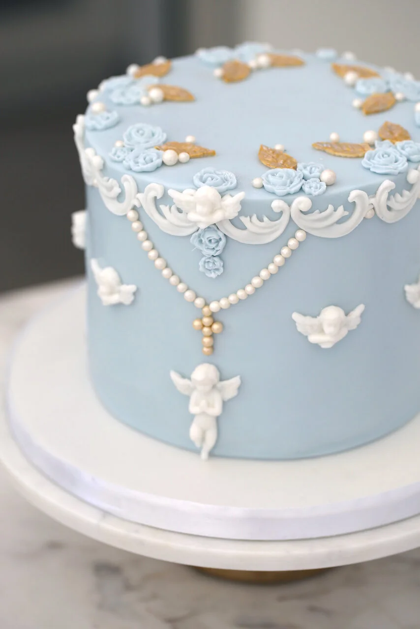 Vintage Cross Christening Cake Limassol Cyprus Order Buy