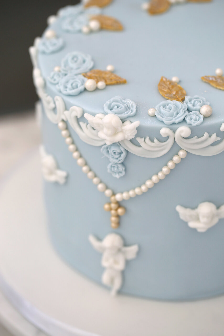 Vintage Cross Christening Cake Limassol Cyprus Order Buy
