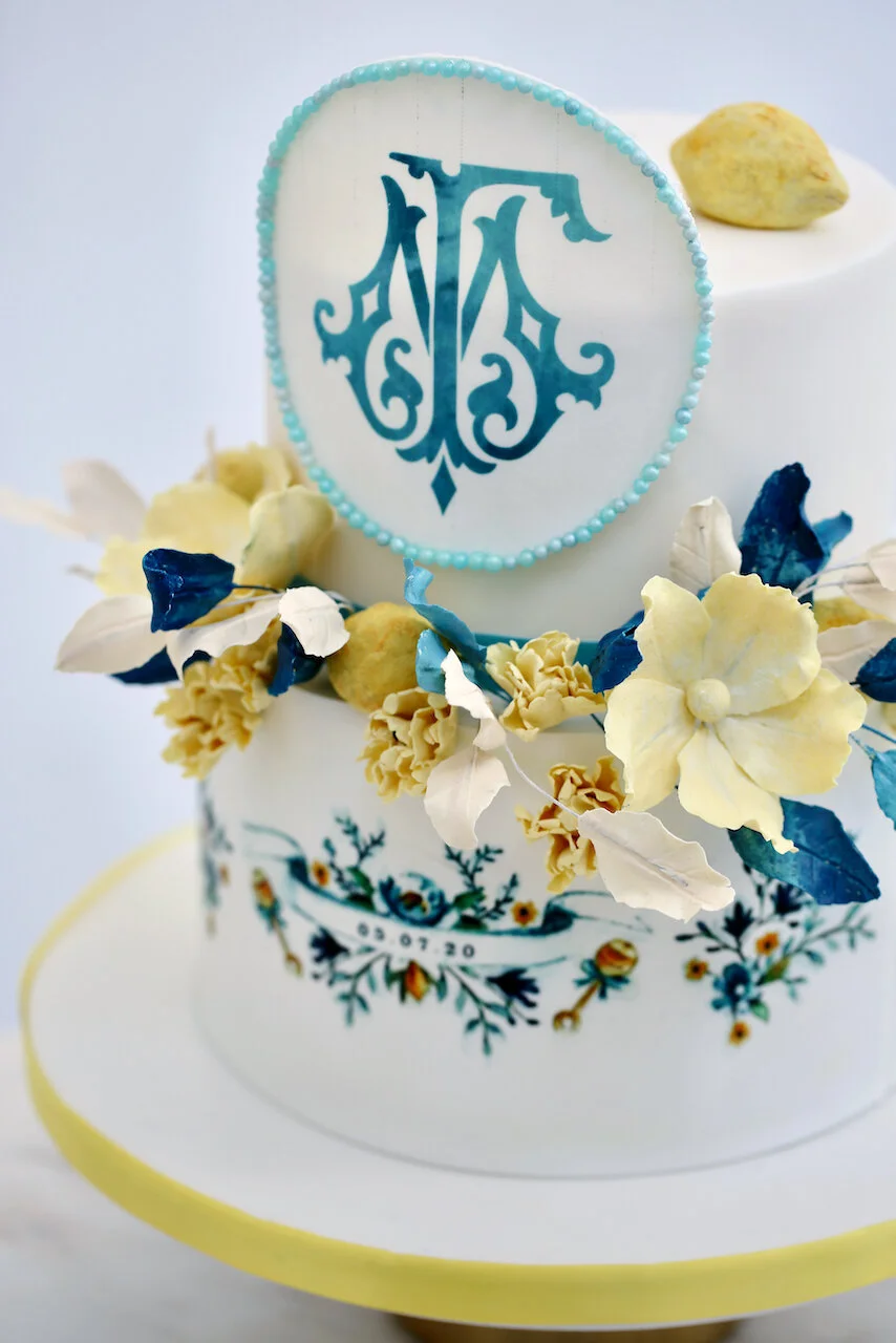 Spring Flowers Lemons Christening Cake Limassol Cyprus Order Buy