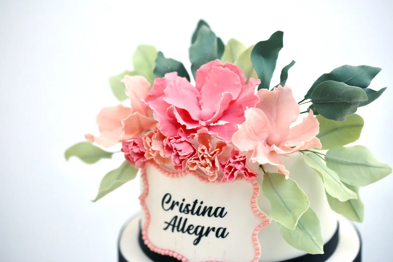 Sugar Flowers Birthday Cake Limassol Cyprus Order Buy