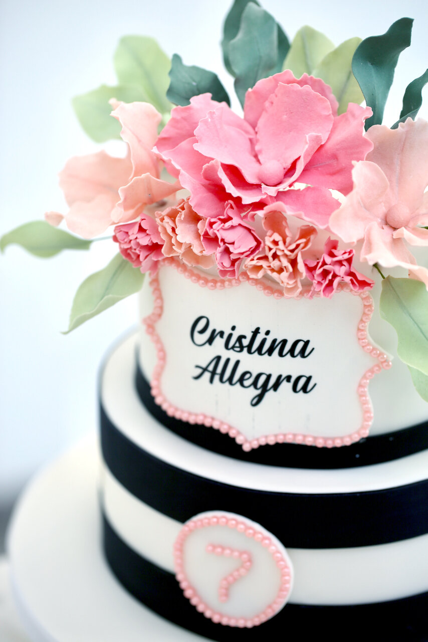 Sugar Flowers Birthday Cake Limassol Cyprus Order Buy