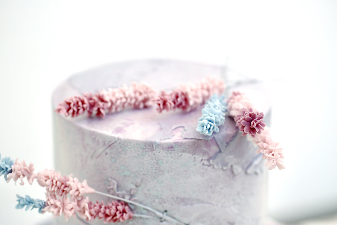 Lavender Flowers Macarons Birthday Cake Limassol Cyprus Order Buy