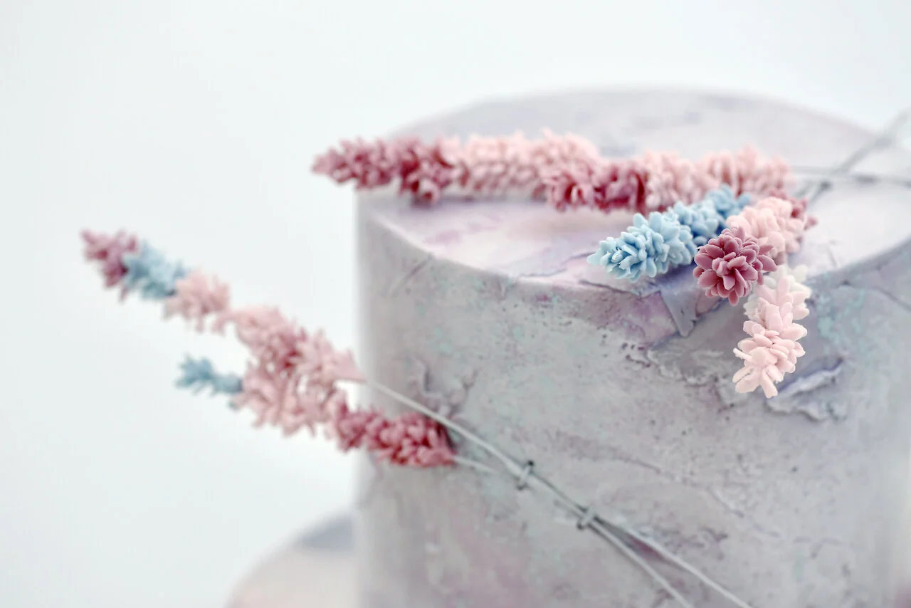 Lavender Flowers Macarons Birthday Cake Limassol Cyprus Order Buy